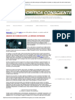 MASA CRITICA CONSCIENTE - Mucha Gente Ya Se Ha Dado Cuenta Que Una Élite Gobierna El Planeta A Su Antojo A Partir Del Control Mental Masivo PDF