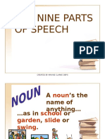 The Nine Parts of Speech: Created by Maxine Clarke Obps