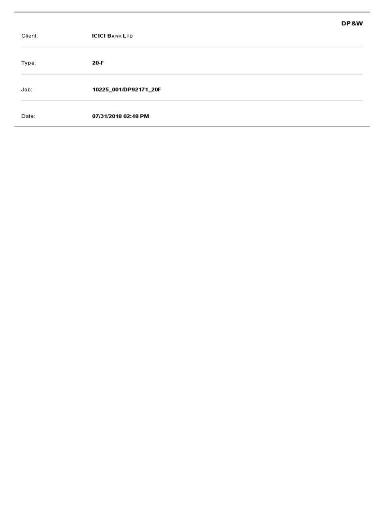 ICICI Bank Form-20F Financial Year 2018 | PDF | Stocks | Financial ...