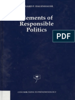 (Contributions To Phenomenology, Vol. 7) Bernard P. Dauenhauer-Elements of Responsible Politics-Kluwer (1991)