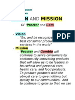 Vision Mission: Procter and Gam