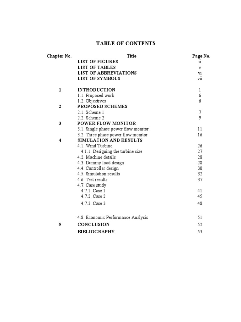 Format For Table of Content | PDF | Technology & Engineering