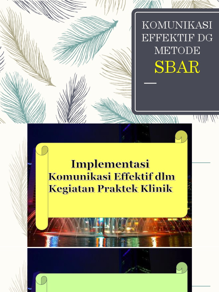 Komunikasi Effektif DG Metode Sbar | PDF | Sains & Matematika
