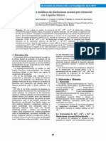 Eliminación de Iones Metálicos de Disoluciones Acuosas Por Extracción Con Líquidos Iónicos