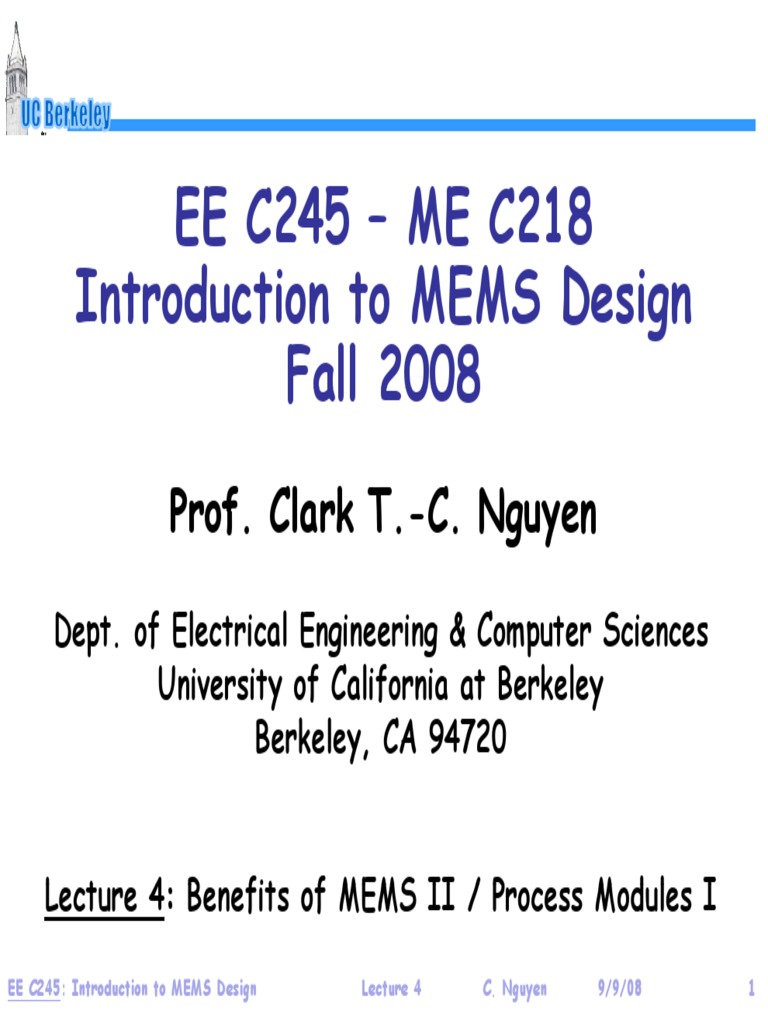 MEMS Design: Benefits & Fabrication Insights | PDF | Thin Film ...
