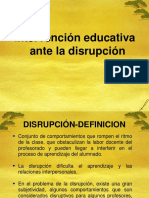 Intervención Educativa Ante La Disrupcion