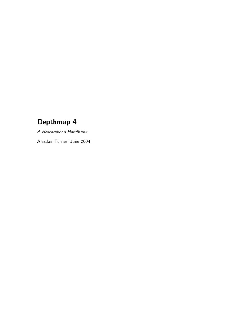 Depthmap 4: A Researcher's Handbook | PDF | Menu (Computing ...