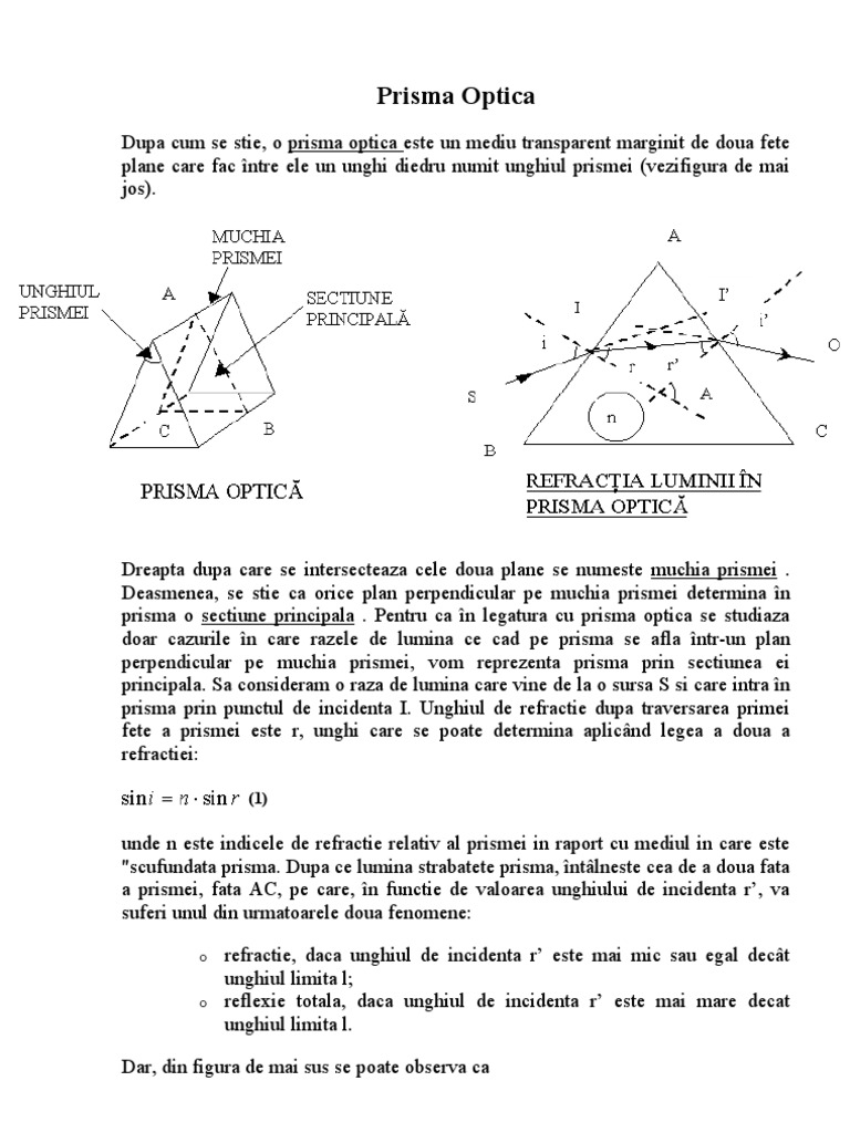 Referat Prisma Optica | PDF