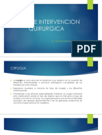 Tipos de Intervencion Quirurgica