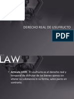 Derecho Real de Usufructo