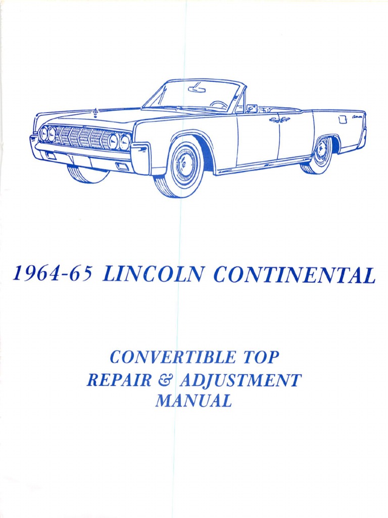 1965 LINCOLN CONTINENTAL SERVICE MANUAL PDF visual data 5