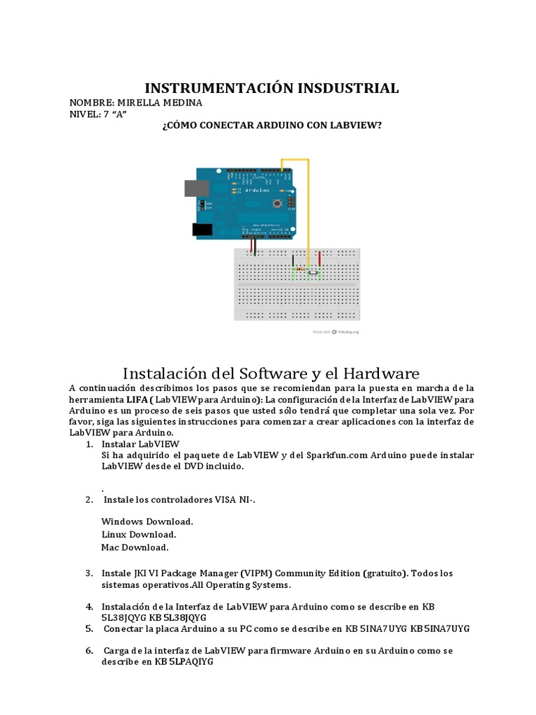 Arduino Con Labview | PDF | Arduino | Entorno de desarrollo integrado
