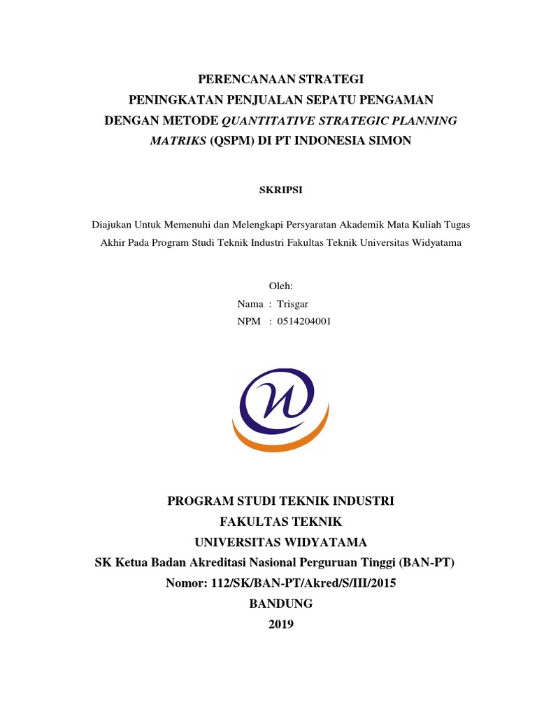 Peningkatan Penjualan Dengan Metode Qspm