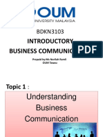 Business in Communication Topic 1