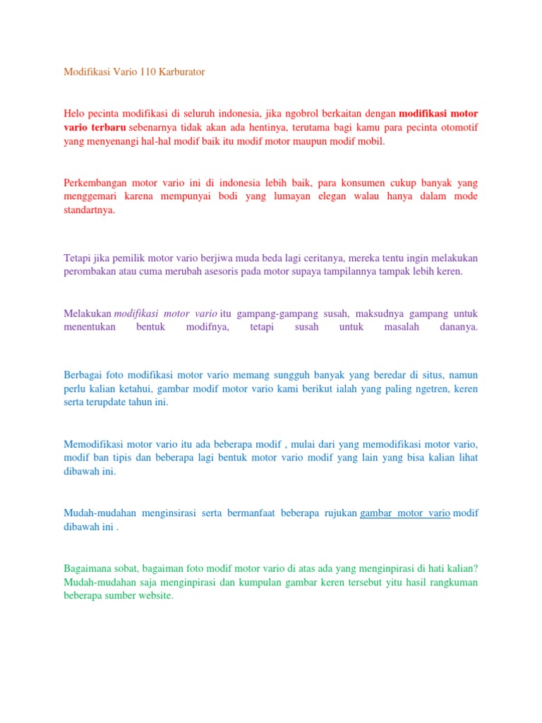 Modifikasi Vario 110 Karburatordocx