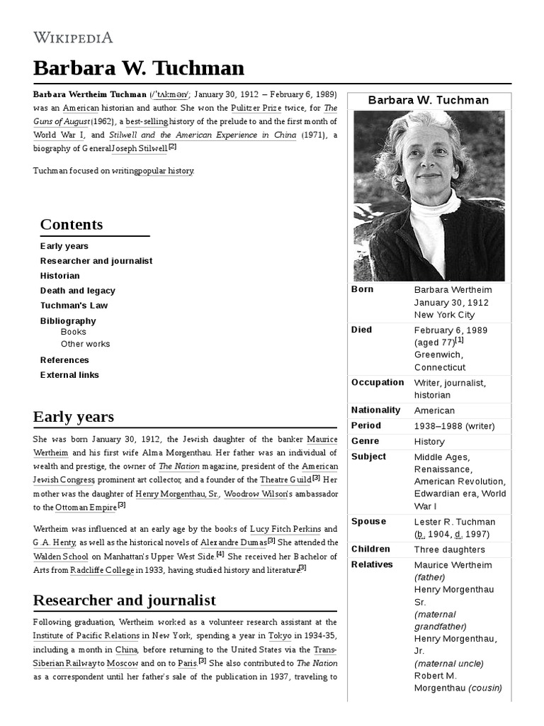 Barbara W. Tuchman Books