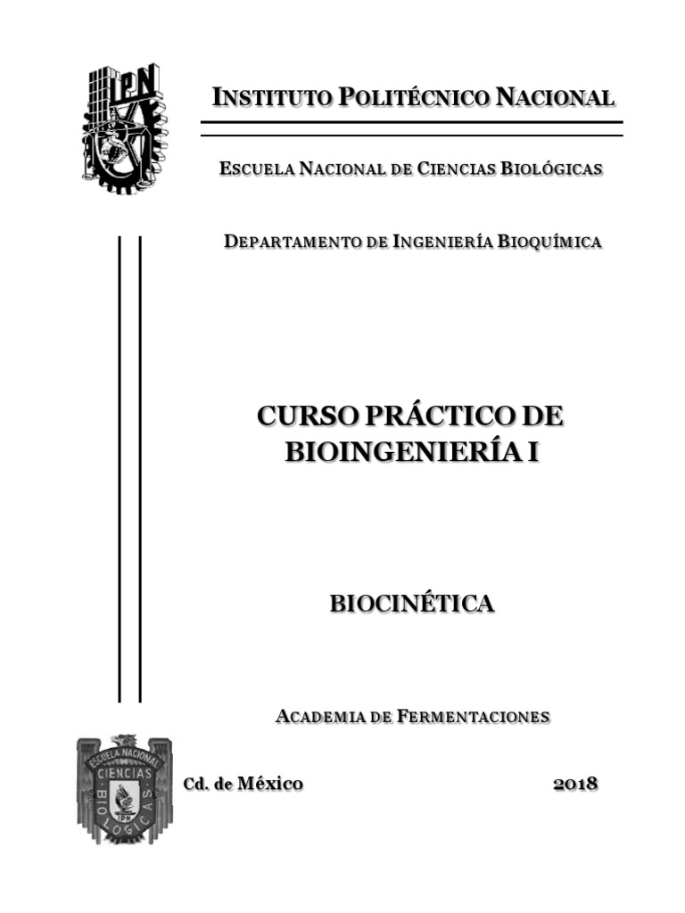 Prácticas de Biocinética en Bioingeniería | PDF | Reactor Quimico ...