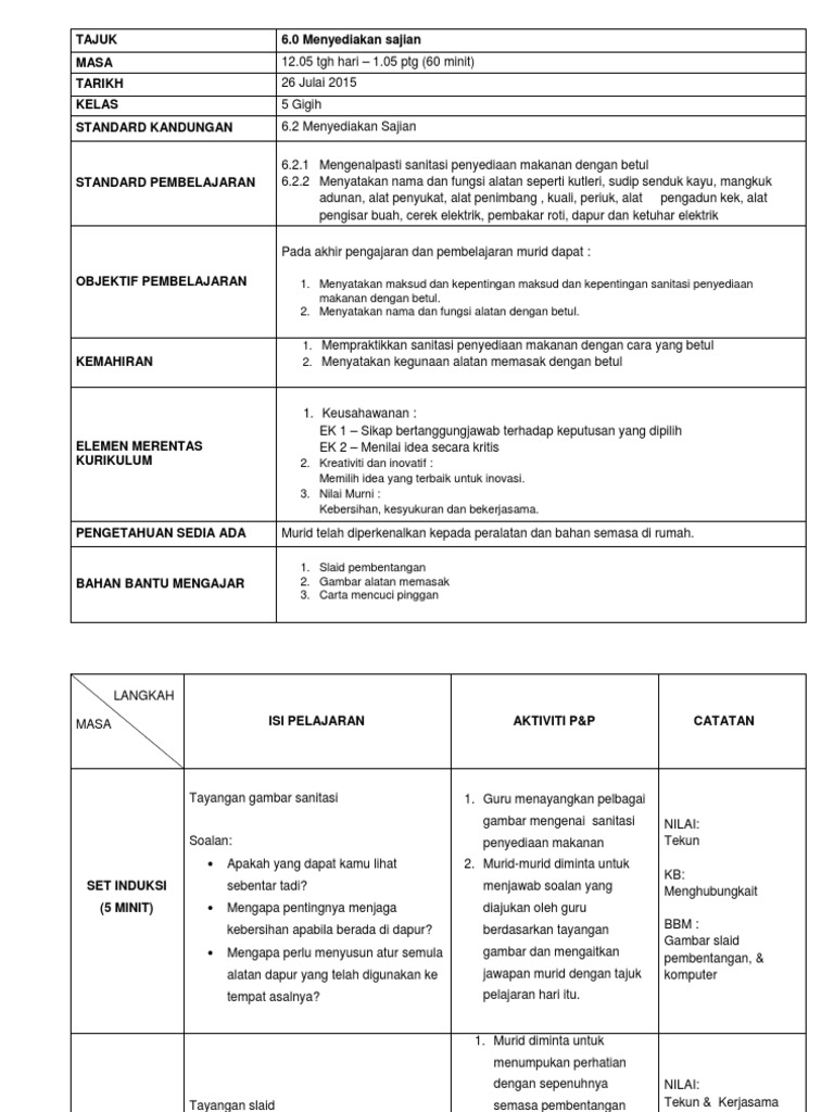 Panduan Sanitasi dan Alat Memasak | PDF