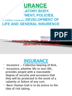 Insurance: Regulatory Body, Development, Policies, Practices, Development of Life and General Insurence