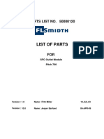 SFC Outlet Module Parts List