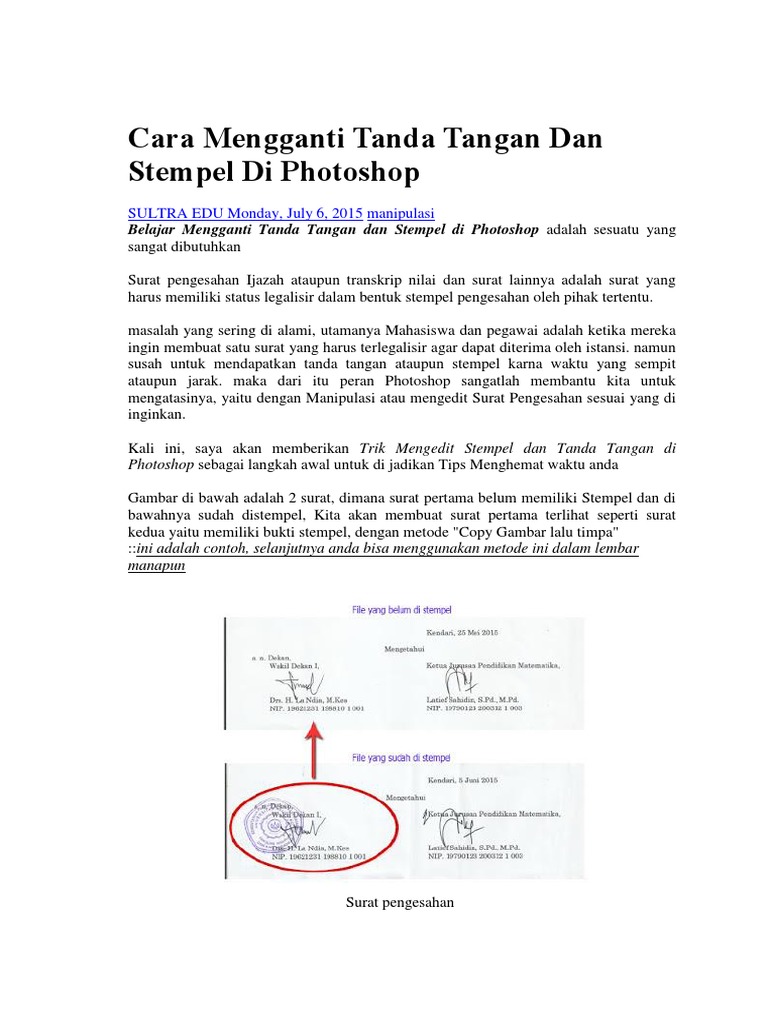 Cara Memisahkan Tanda Tangan Dengan Stempel Berbagi