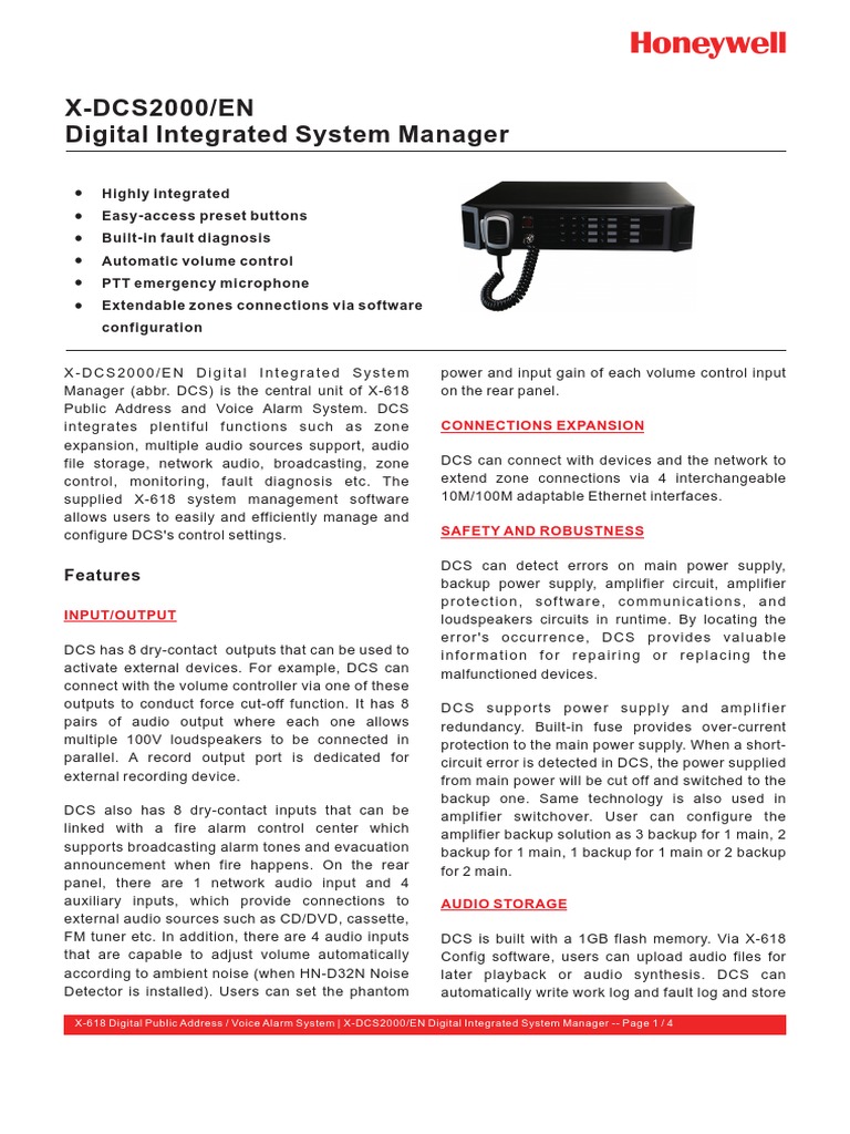 X-DCS2000EN - X618 en Digital System Integrator | PDF | Power Supply ...