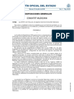 Boletín Oficial Del Estado: Comunitat Valenciana