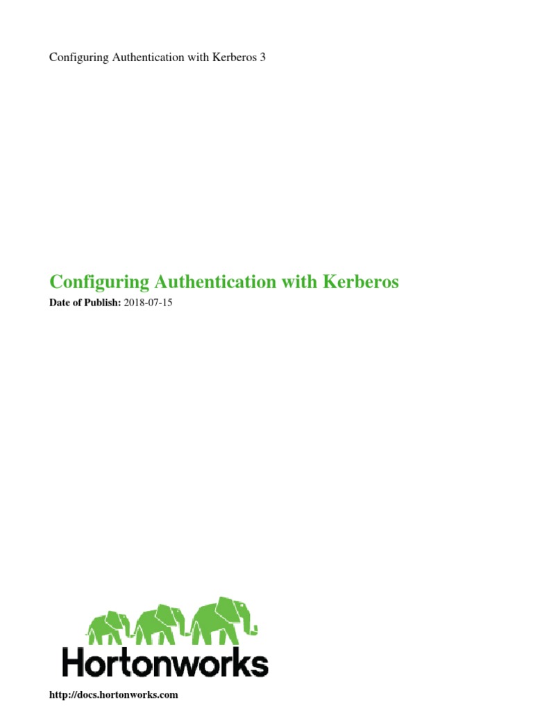 Kerberos Authentication Configuration Guide | PDF | Apache Hadoop ...