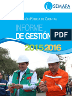 Informe de Gestión 2015-2016 de SEMAPA