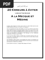 20 Erreurs À Éviter Lors de Ton Séjour À La Mecque Et Médine PDF