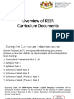 Overview of KSSR Curriculum Documents