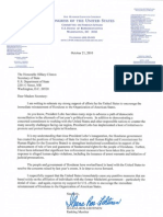 Ros-Lehtinen Letter To Clinton 10-21-10