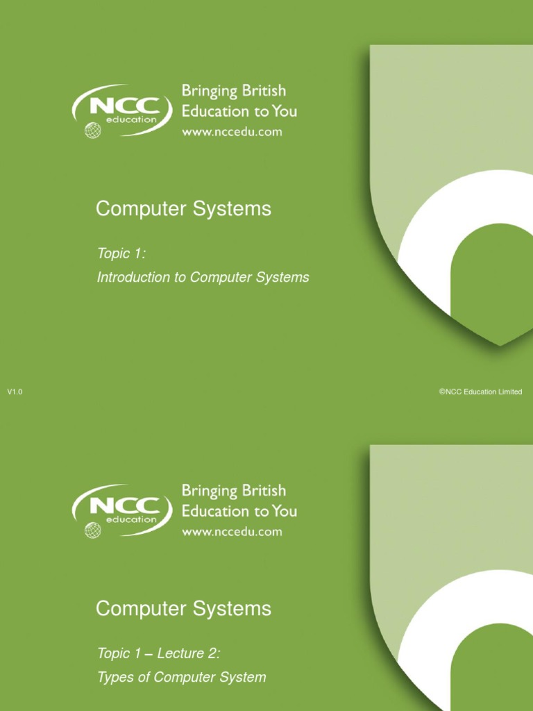 Topic 1: Introduction To Computer Systems | PDF | Supercomputer ...