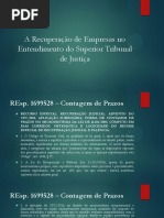 27.09 a Recuperação Judicial No Entendimento Do STJ