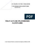 D.T.R. e 8.1 Travaux de Plomberie Sanitaire