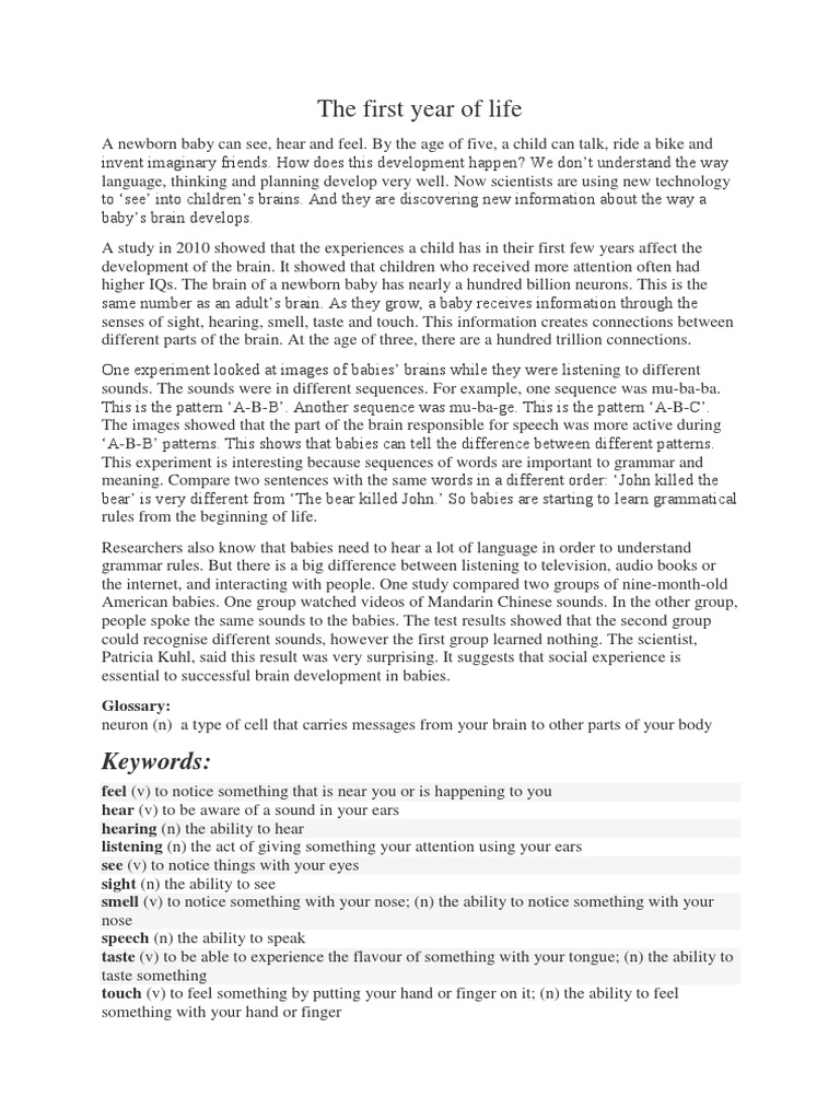 Baby Brain Development Insights | PDF | Child Development | Relationships
