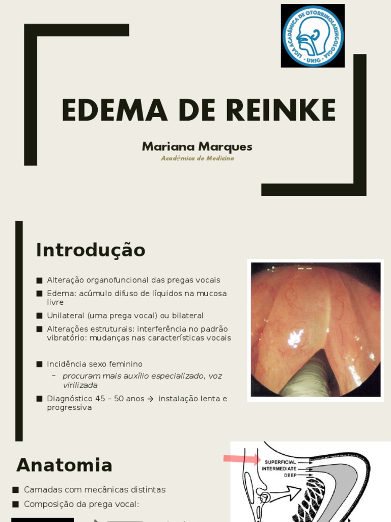 Edema de Reinke PDF Canto Voz Humana