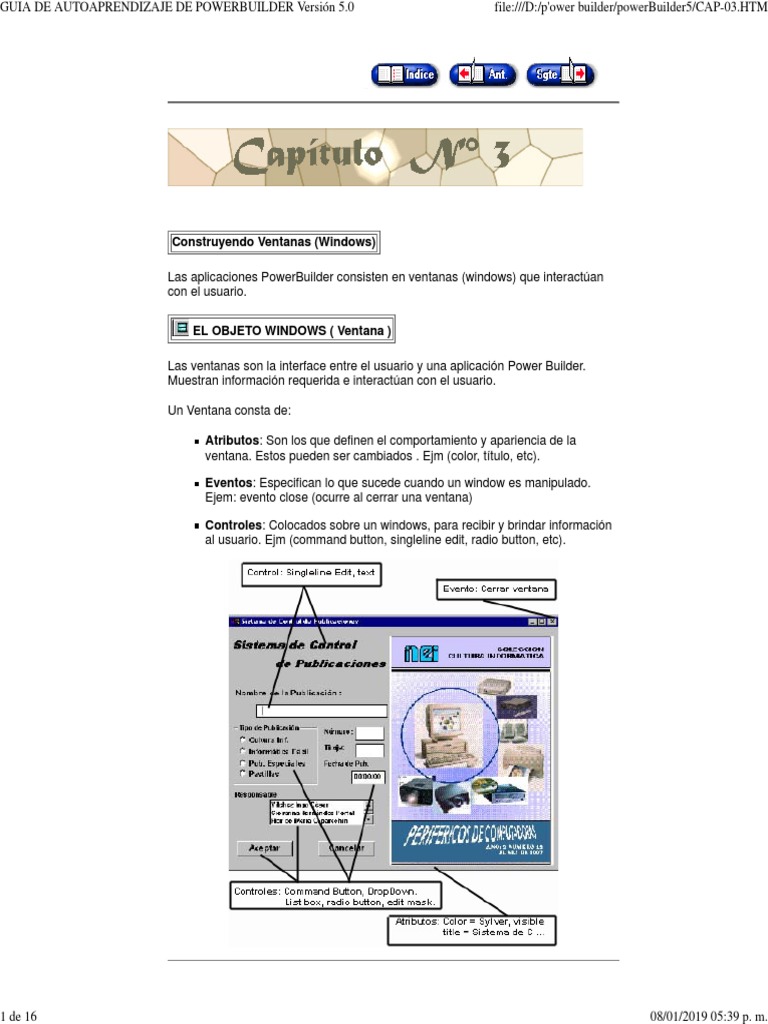 Construcción de Ventanas en PowerBuilder | PDF | Ventana (informática ...