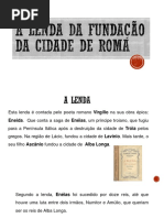 A Lenda Da Fundação Da Cidade de Roma