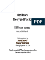 Oscillators Theory and Practice