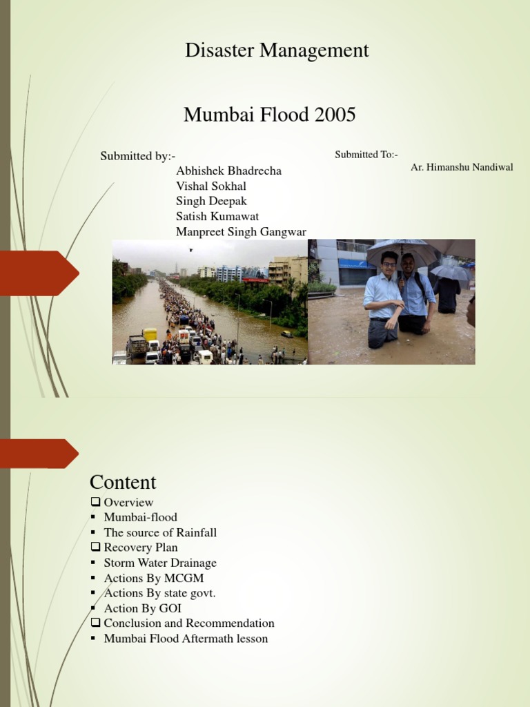 Mumbai Flood Management Plan | PDF | Flood | Hydrology