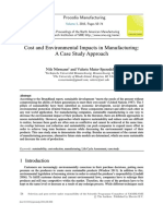 Cost and Environmental Impacts in Manufacturing - A Case Study Approach