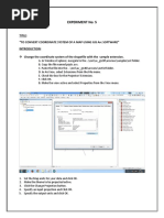 Experiment No: 5: Title: "To Convert Coordinate System of A Map Using Gis Arc Software"