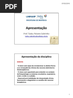 CORSO Os Conteúdos Das Disciplinas de Biofísica e a Física