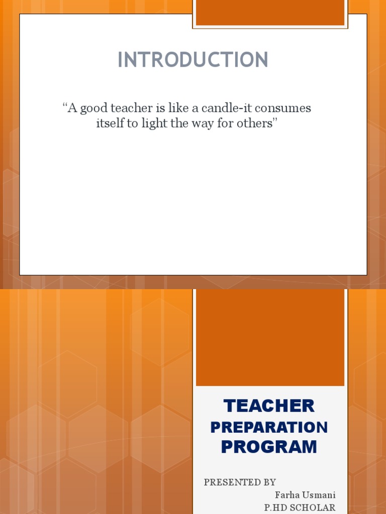 Teacher Preparation Program Overview | PDF | Teachers | Competence ...