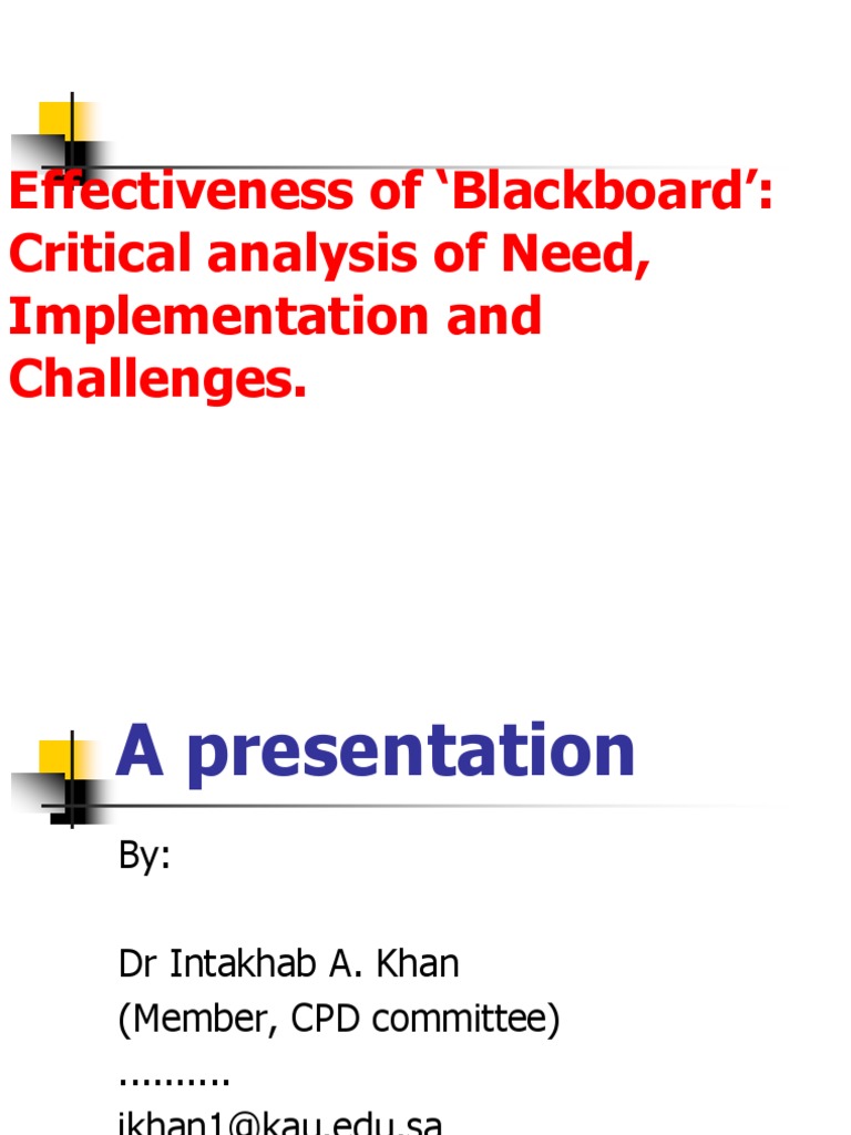 Blackboard's Impact on Education | PDF | Test (Assessment) | Learning
