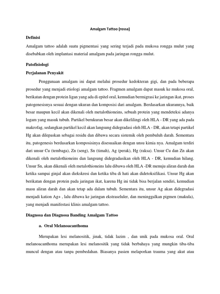 Amalgam Tattoo PDF