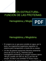 Hemoglobina y Mioglobina Relacion Estructura Funcion