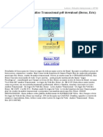 Os Jogos Da Vida Análise Transacional PDF