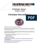 Christian Storytelling 1: Pathfinder Honour: Trainer's Notes
